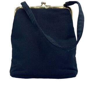 Vintage Virginia ribbed fabric tiny satchel. .